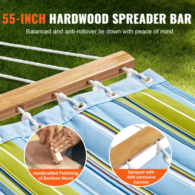 Two Person Hammock with Steel Stand - 480 lb Capacity for Outdoor Patio & Yard - Image 4