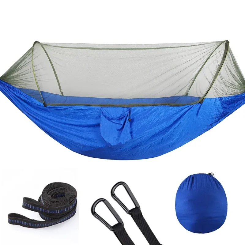 Portable Camping Hammock with Mosquito Net - Single-Person Capacity for Outdoor Adventure - Image 12