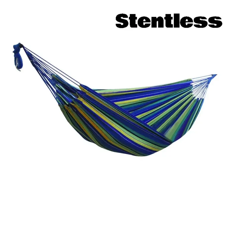Double Fabric Hammock with Steel Stand - 450 lbs Capacity for Backyard & Patio - Image 7