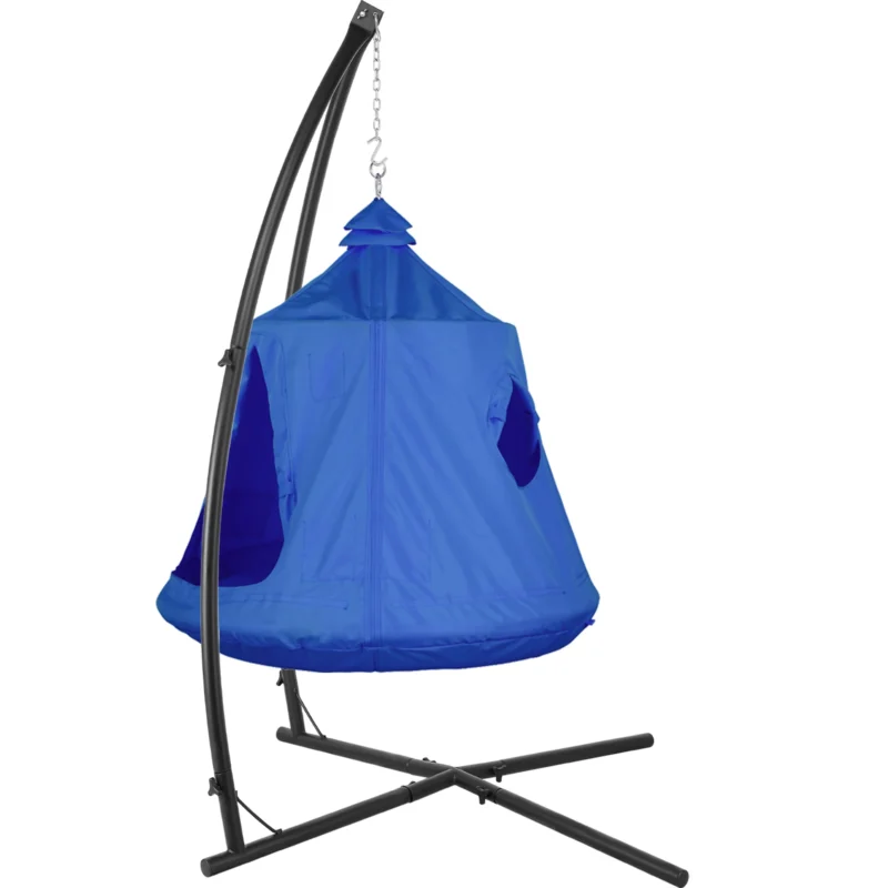 Two-Person X-Shaped Hanging Egg Chair with Steel Frame - 400 lbs Capacity for Indoor & Outdoor - Image 2