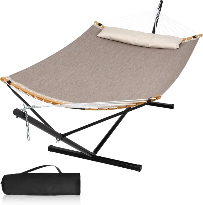 Heavy Duty 12FT Hammock with Steel Stand - 450 lbs Capacity for Backyard & Pool - Image 10