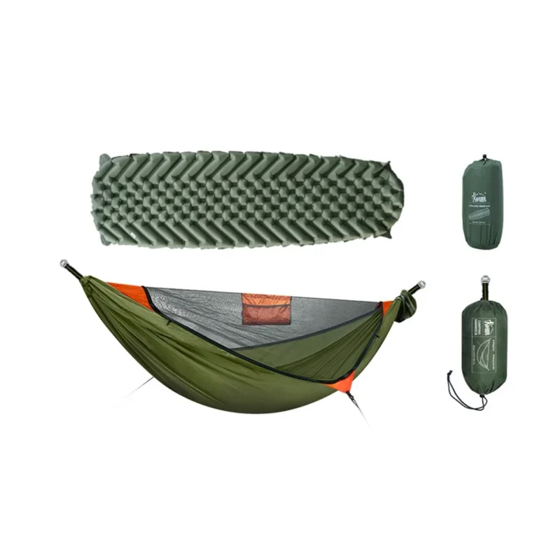 Single-Person Camping Hammock with Mosquito Net - Stable Design for Outdoor Adventures - Image 7
