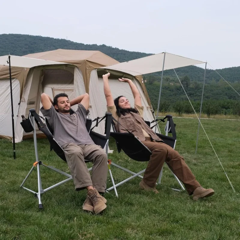 Double Portable Folding Hammock Chair - 580 lbs Capacity for Outdoor Relaxation - Image 2