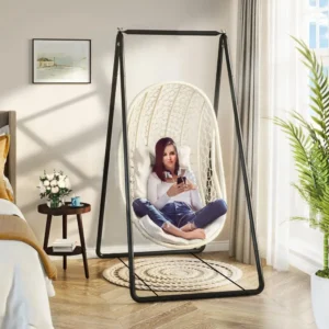 A-Shape Metal Hammock Chair Stand - 330 lbs Capacity for Indoor & Outdoor Use