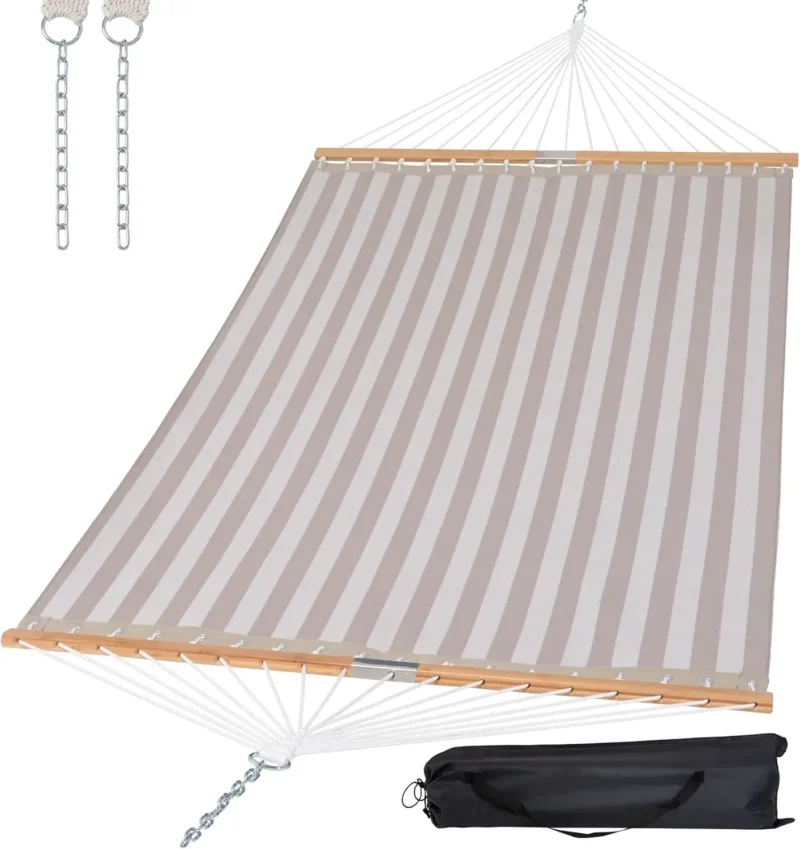 Two-Person Outdoor Hammock with Spreader Bar - Portable Coffee Hammock for Poolside & Patio - Image 9