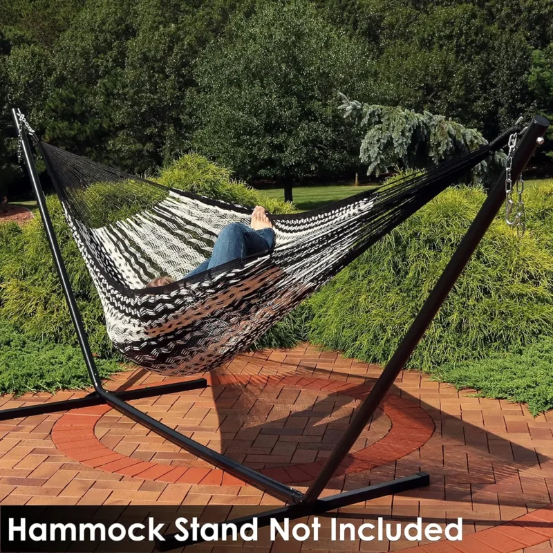 XXL Handwoven Thick Cord Mayan Double Hammock - 625 lbs Capacity for Outdoor Relaxation - Image 6
