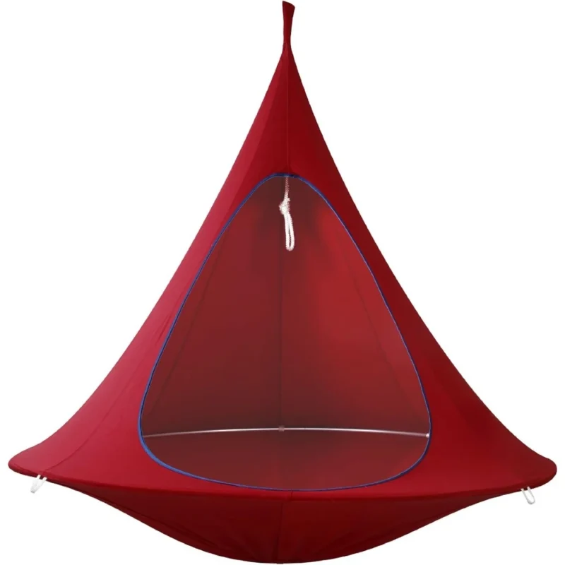 Double Hanging Pod Chair with Polyester Canvas - 440 lbs Capacity for Indoor & Outdoor - Image 2