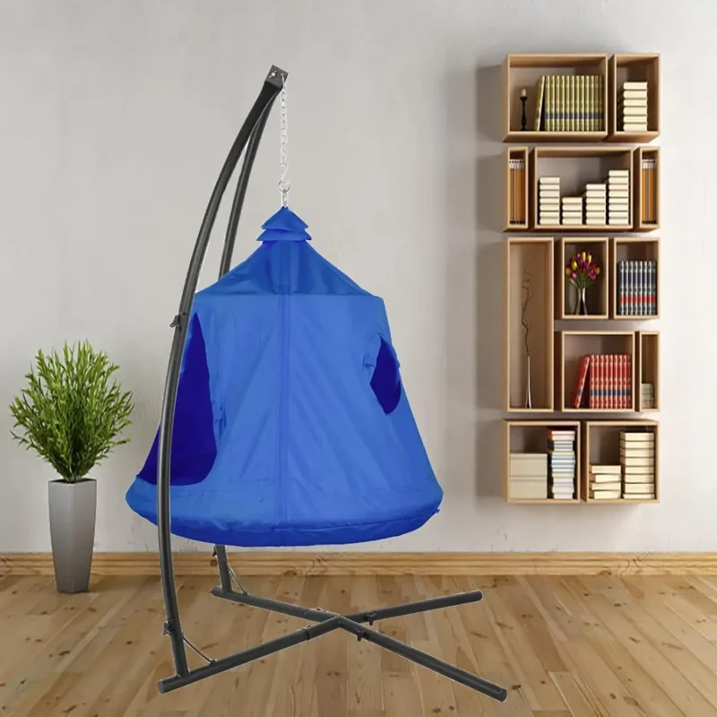 Children's Hanging Hammock Chair with X-Stand - For Indoor & Outdoor Play - Image 6