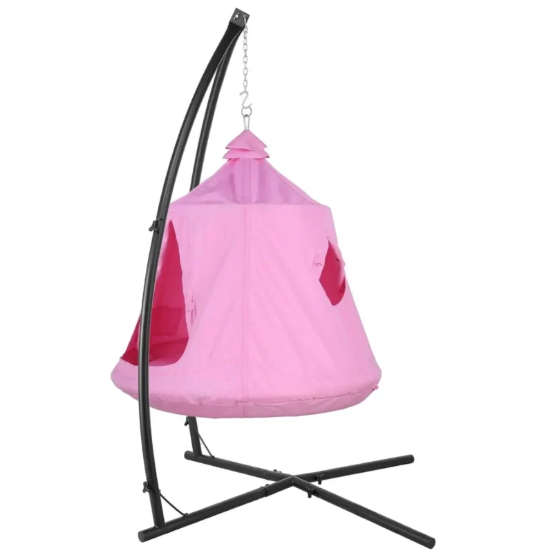 Children's Hanging Hammock Chair with X-Stand - For Indoor & Outdoor Play - Image 7