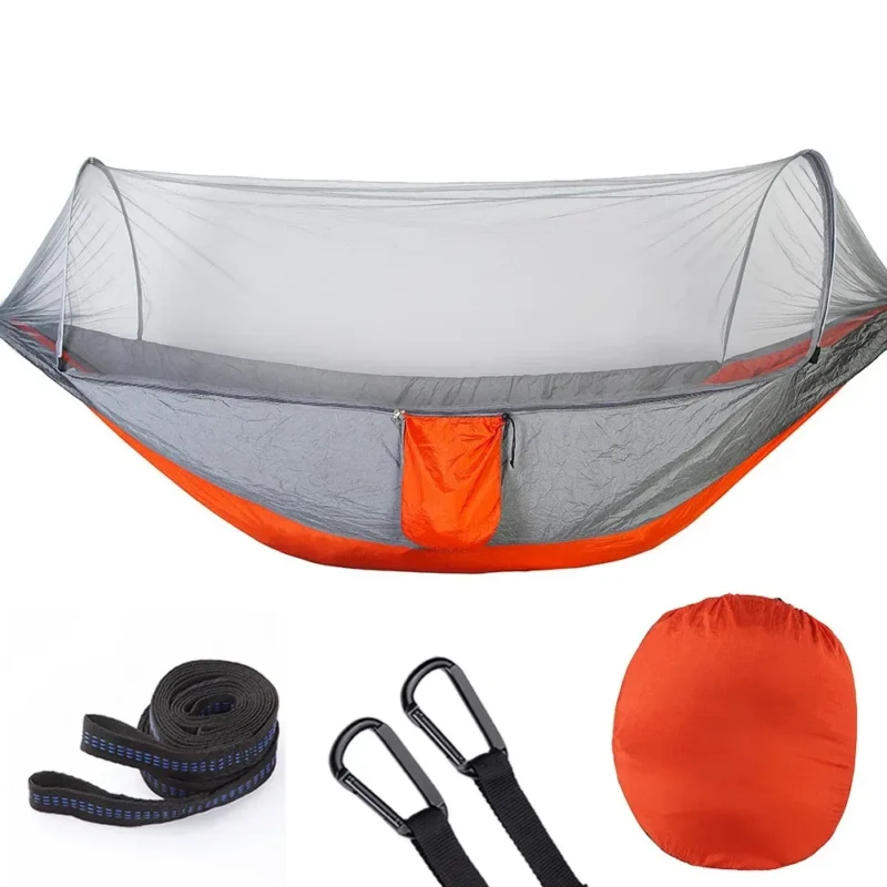 Portable Camping Hammock with Mosquito Net - Single-Person Capacity for Outdoor Adventure - Image 11