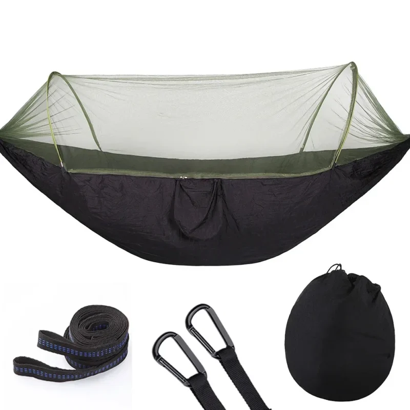 Portable Camping Hammock with Mosquito Net - Single-Person Capacity for Outdoor Adventure - Image 7