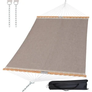 Two-Person Outdoor Hammock with Spreader Bar - Portable Coffee Hammock for Poolside & Patio