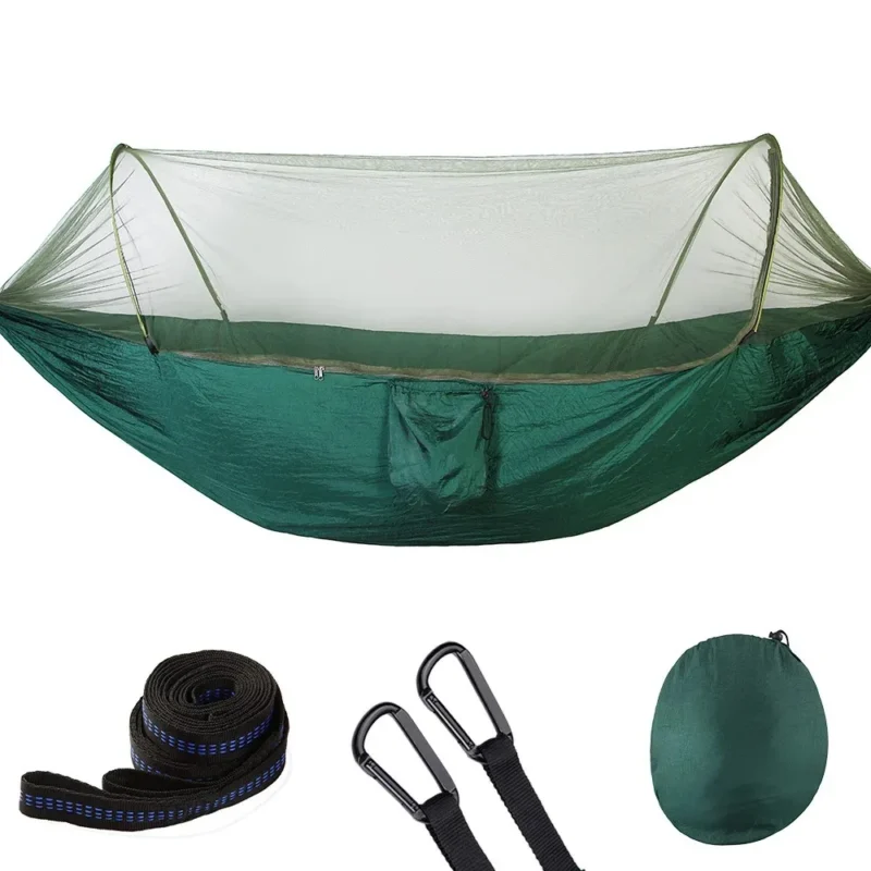 Portable Camping Hammock with Mosquito Net - Single-Person Capacity for Outdoor Adventure - Image 13