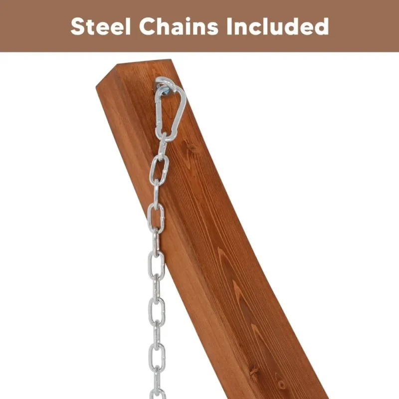 14 ft Larch Wood Arc Hammock Stand with Chains - 475 lbs Capacity for Outdoor Relaxation - Image 4