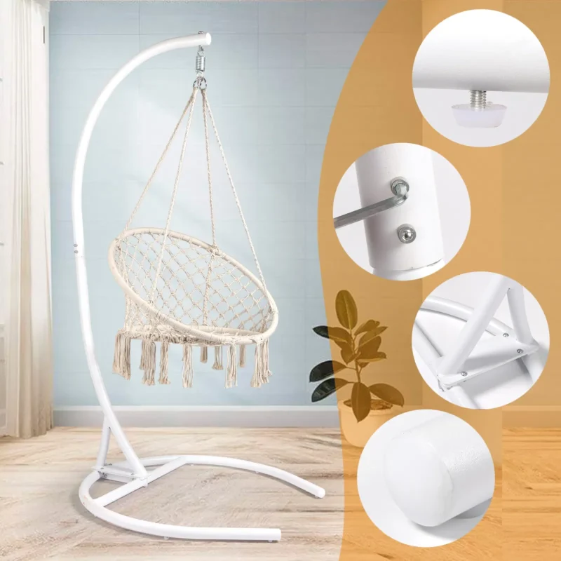Heavy Duty Hammock Chair Stand - 330 lbs Capacity for Indoor & Outdoor Hanging Egg Chairs - Image 4