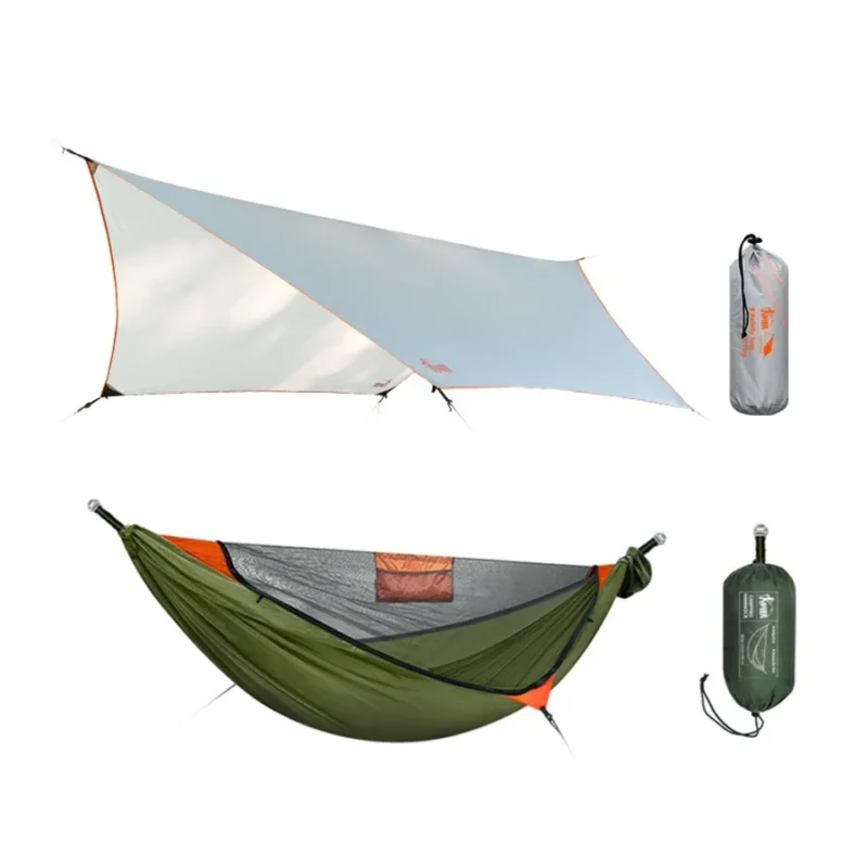 Single-Person Camping Hammock with Mosquito Net - Stable Design for Outdoor Adventures - Image 9