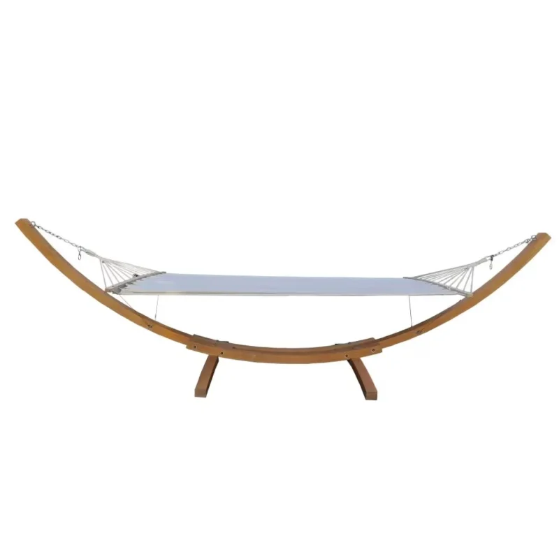 Portable Single Fabric Hammock with Stand - 265 lbs Capacity for Patio & Garden - Image 6