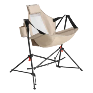 Portable Folding Camping Rocking Chair with Pillow and Cup Holder - 300 lbs Capacity for Outdoor Recreation
