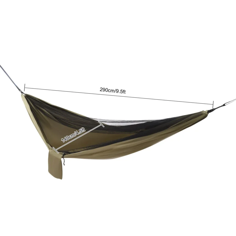 Portable Camping Hammock with Mosquito Net & Sunshade - Waterproof 2-in-1 Design for Outdoor Adventures - Image 6