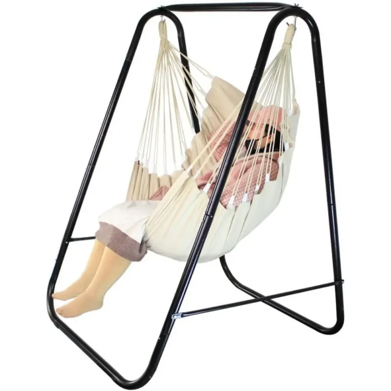 Heavy-Duty Hammock Chair Stand with Swing - 500 lbs Capacity for Indoor & Outdoor Use - Image 7