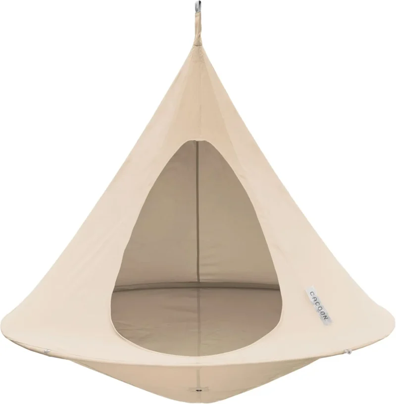 Double Hanging Pod Chair with Polyester Canvas - 440 lbs Capacity for Indoor & Outdoor - Image 7