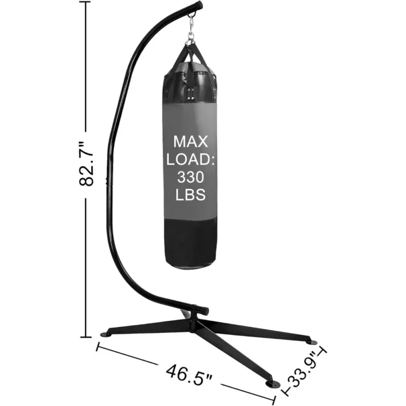 Heavy Duty Metal Hammock Chair C-Stand - 330 lbs Capacity for Indoor & Outdoor Use - Image 6