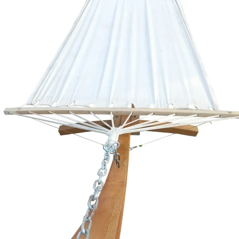 Portable Single Fabric Hammock with Stand - 265 lbs Capacity for Patio & Garden - Image 4