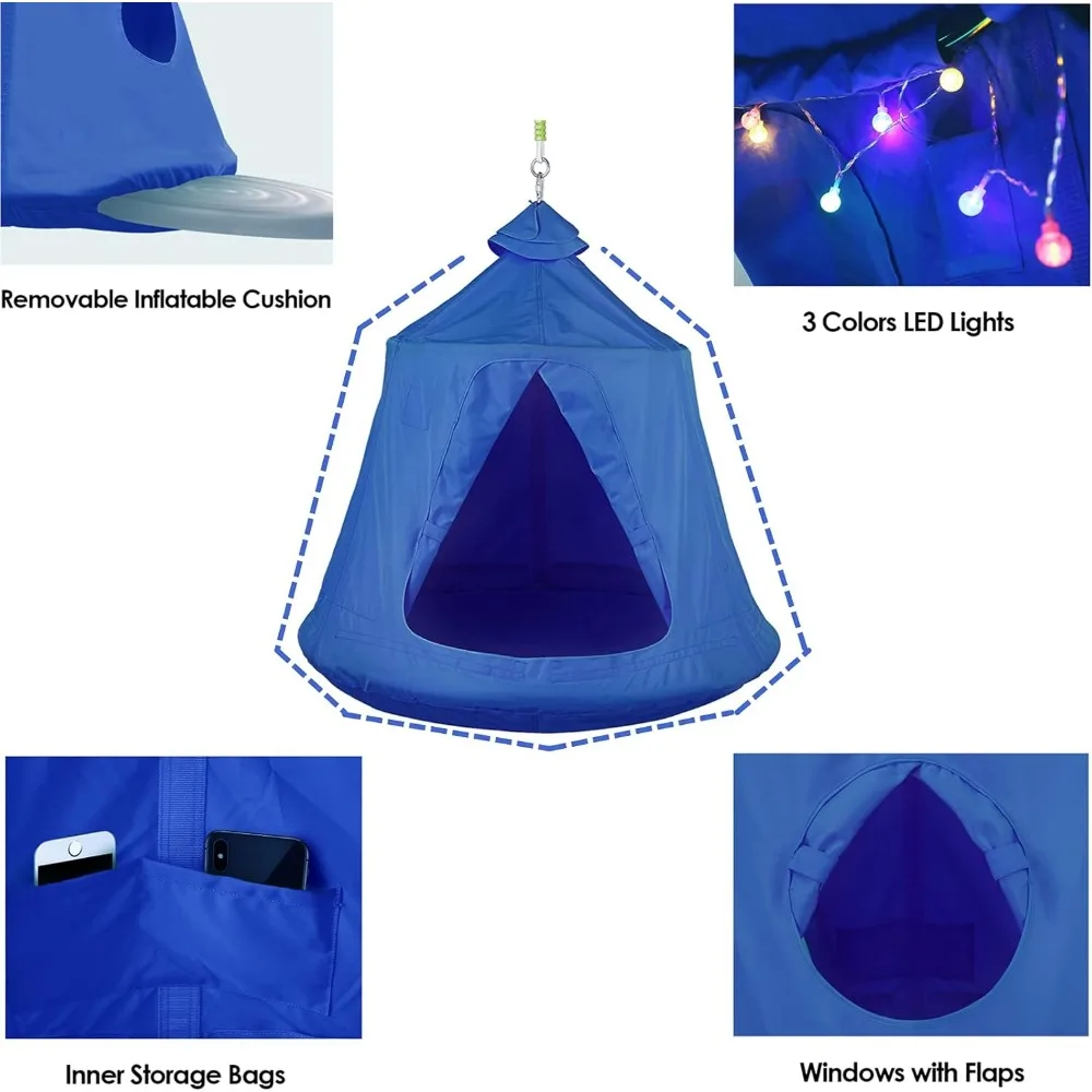 X-shaped hammock swing chair with canopy for perfect patio relaxation