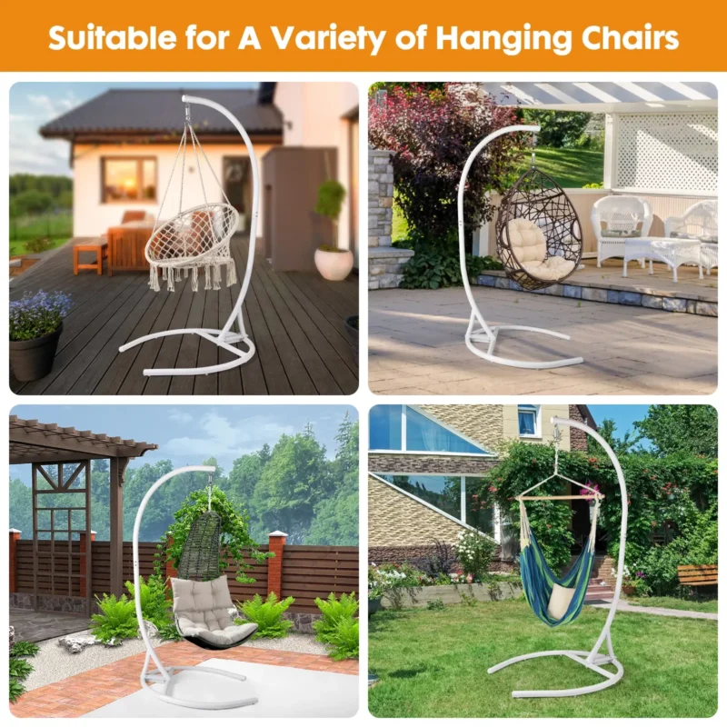 Heavy Duty Hammock Chair Stand - 330 lbs Capacity for Indoor & Outdoor Hanging Egg Chairs - Image 3