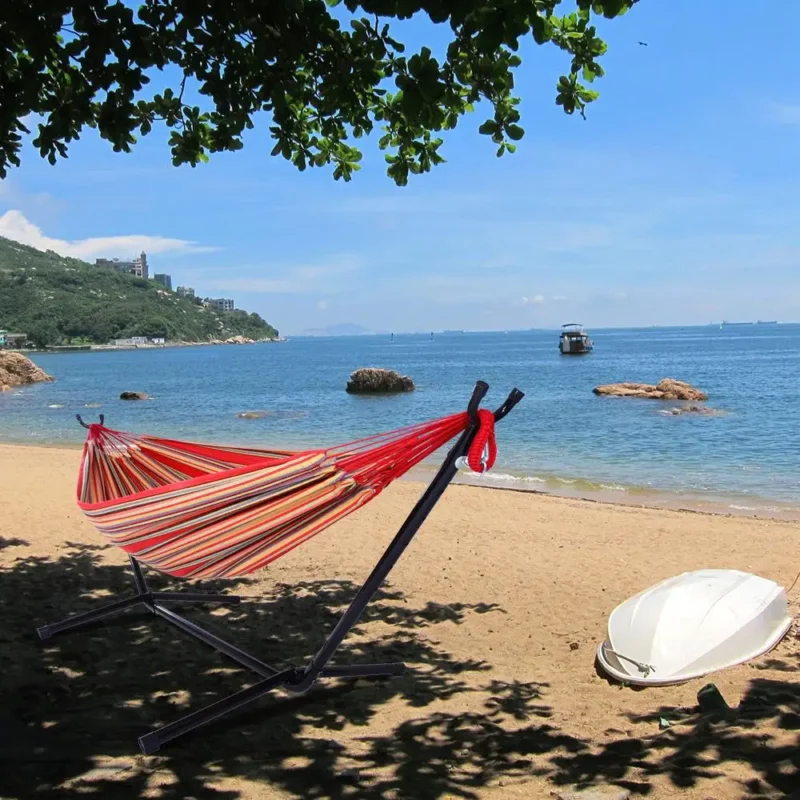 Portable Camping Hammock with Carry Bag - 450 lbs Capacity for Outdoor Adventures - Image 2