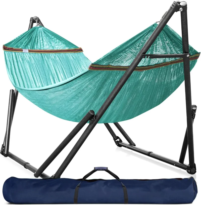 Double Steel Hammock with Stand - 600 lbs Capacity for Backyard & Camping - Image 7