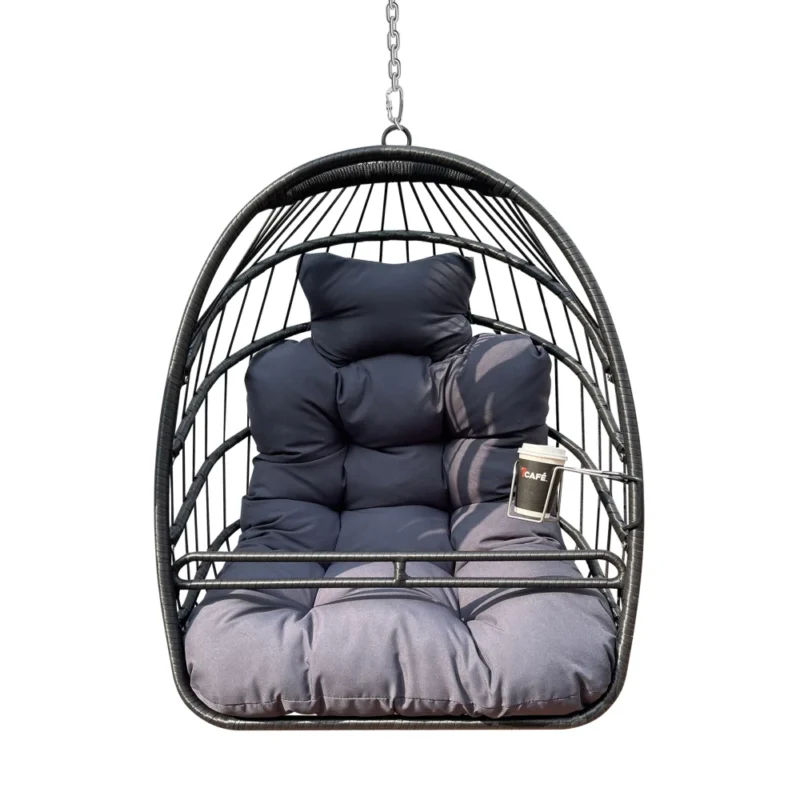 Hanging Egg Chair with UV Resistant Cushion - 350 lbs Capacity for Indoor & Outdoor - Image 2