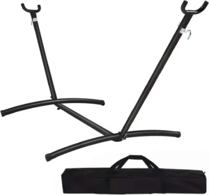 Heavy-Duty Steel Hammock Stand with Adjustable Hooks - 550 lbs Capacity for Backyard & Patio