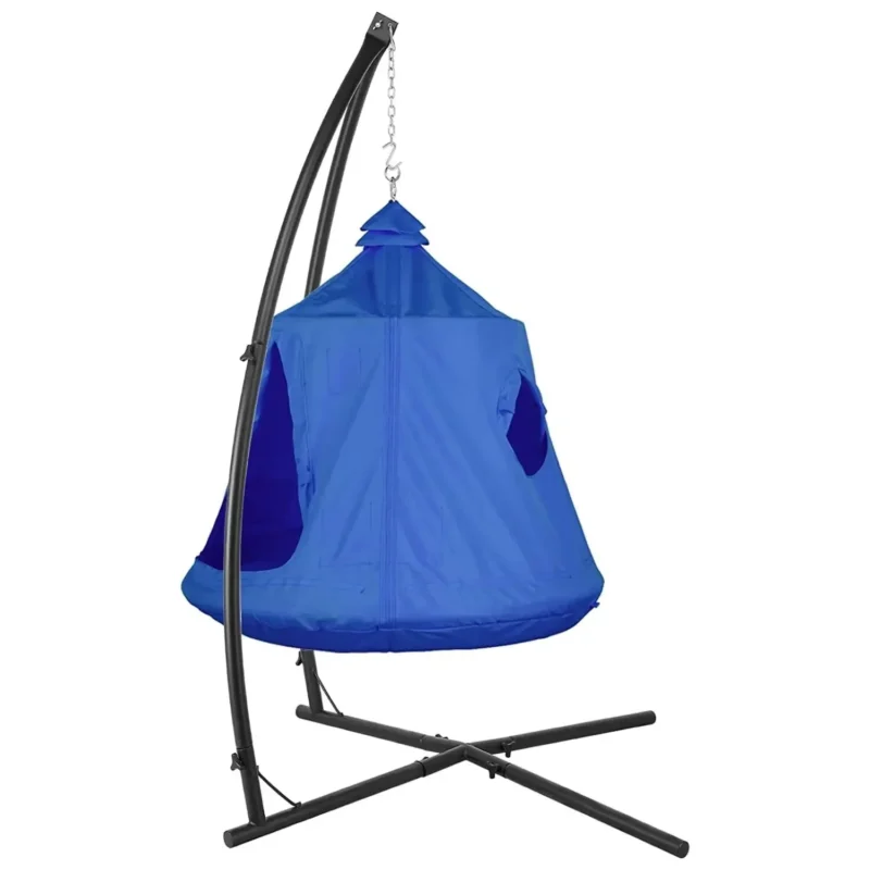 Children's Hanging Hammock Chair with X-Stand - For Indoor & Outdoor Play - Image 8