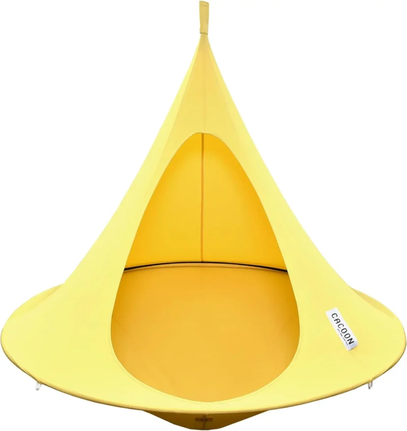 Double Hanging Pod Chair with Polyester Canvas - 440 lbs Capacity for Indoor & Outdoor - Image 14