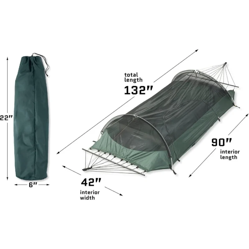 Portable Nylon Camping Hammock Tent - 275 lbs Capacity for Backpacking & Hiking - Image 4