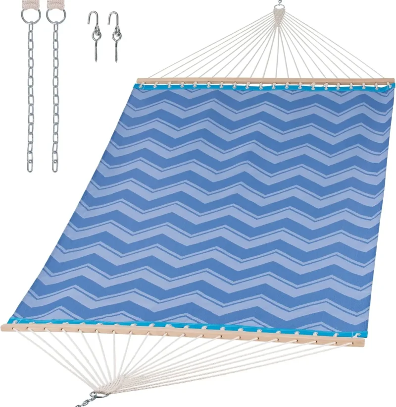 Two-Person Outdoor Hammock with Spreader Bar - Portable Coffee Hammock for Poolside & Patio - Image 7