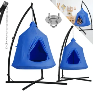 Children's Hanging Hammock Chair with X-Stand - For Indoor & Outdoor Play