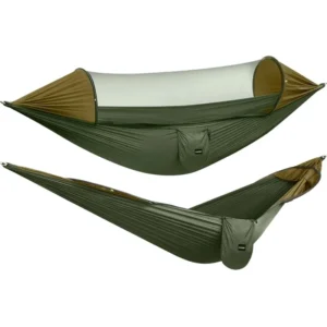 Double Parachute Camping Hammock with Mosquito Net - 500 lbs Capacity for Outdoor Adventures