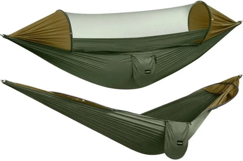 Double Parachute Camping Hammock with Mosquito Net - 500 lbs Capacity for Outdoor Adventures - Image 7