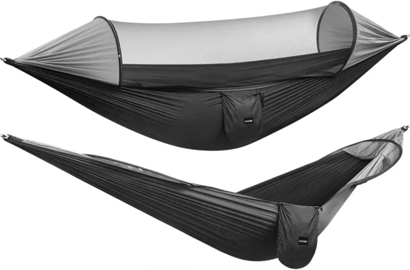 Double Parachute Camping Hammock with Mosquito Net - 500 lbs Capacity for Outdoor Adventures - Image 10