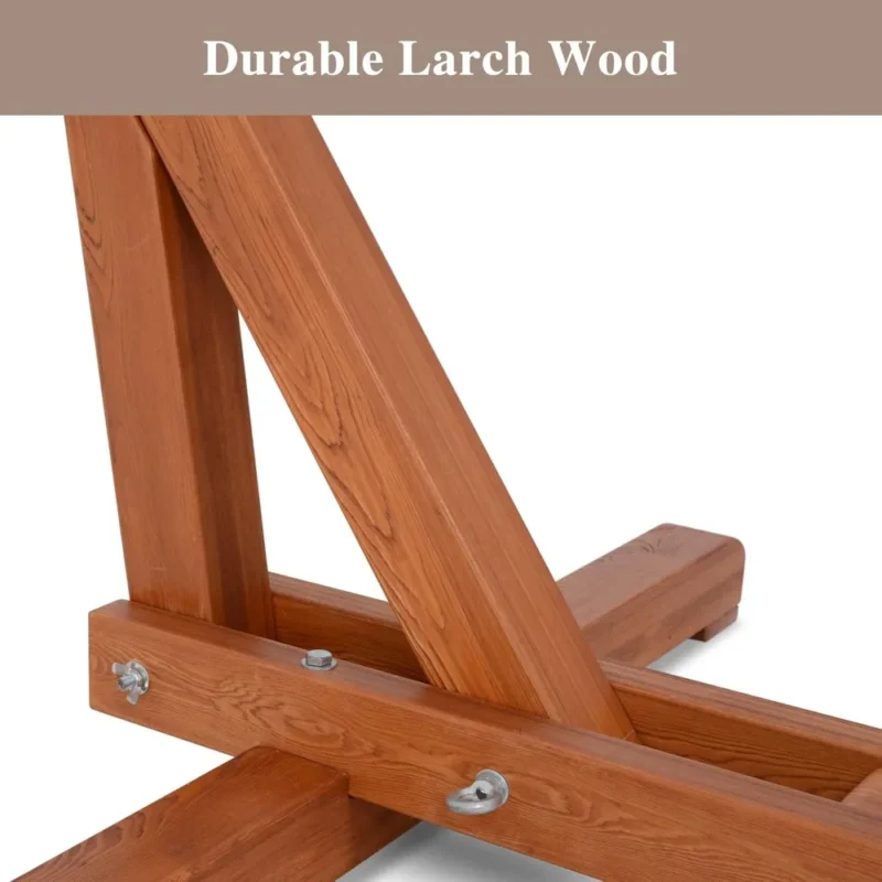 Adjustable Larch Wood Hammock Stand 12-14 ft - 475 lbs Capacity for Outdoor Relaxation - Image 6