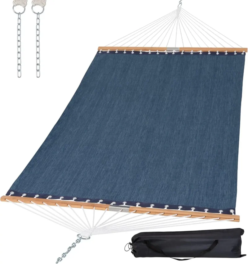 Two-Person Outdoor Hammock with Spreader Bar - Portable Coffee Hammock for Poolside & Patio - Image 11