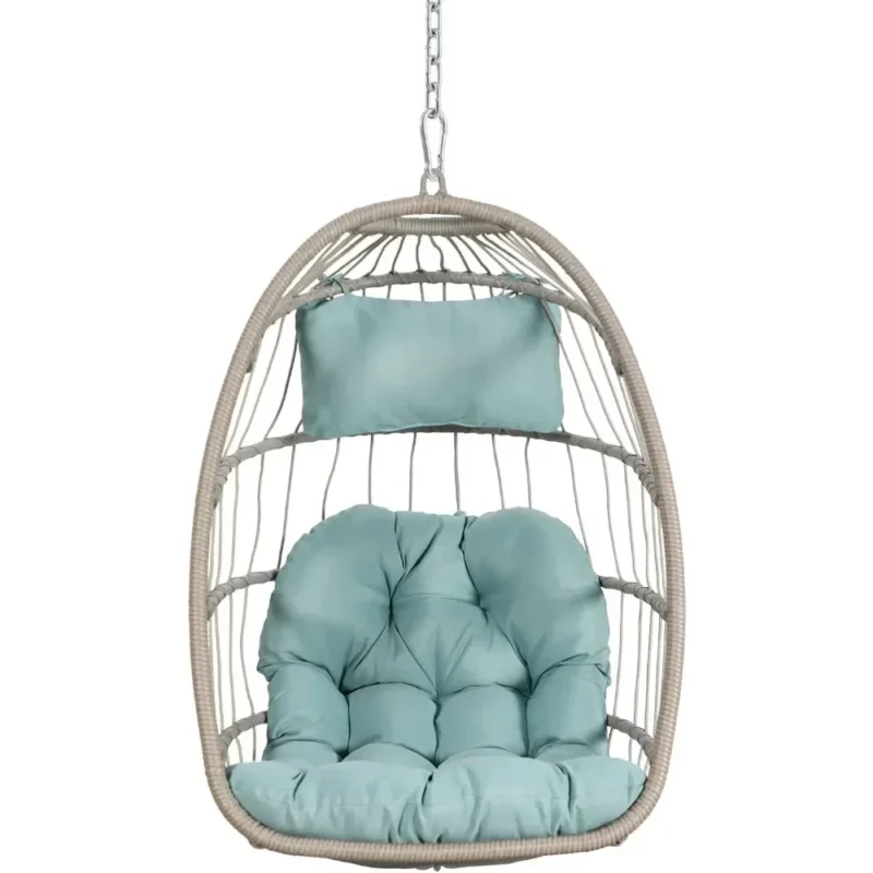 Hanging Egg Chair with Cushions - 250 lbs Capacity for Indoor & Outdoor Relaxation - Image 6
