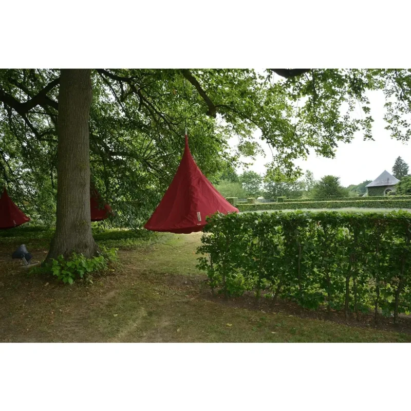 Double Hanging Pod Chair with Polyester Canvas - 440 lbs Capacity for Indoor & Outdoor - Image 5