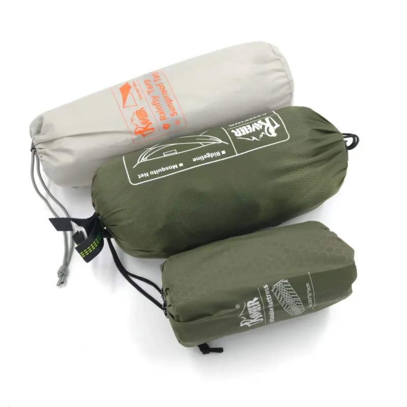 Single-Person Camping Hammock with Mosquito Net - Stable Design for Outdoor Adventures - Image 6