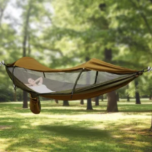Portable Camping Hammock with Mosquito Net - 350 lbs Capacity for Outdoor Adventures