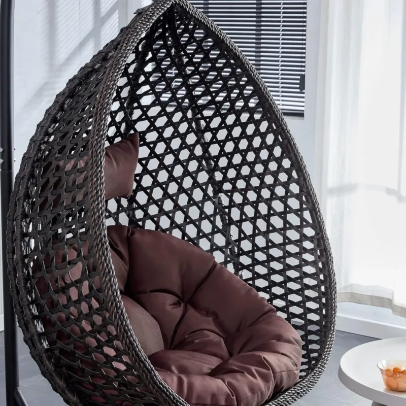 Hanging Egg Chair with Cushions - 350 lbs Capacity for Indoor & Outdoor Spaces - Image 3