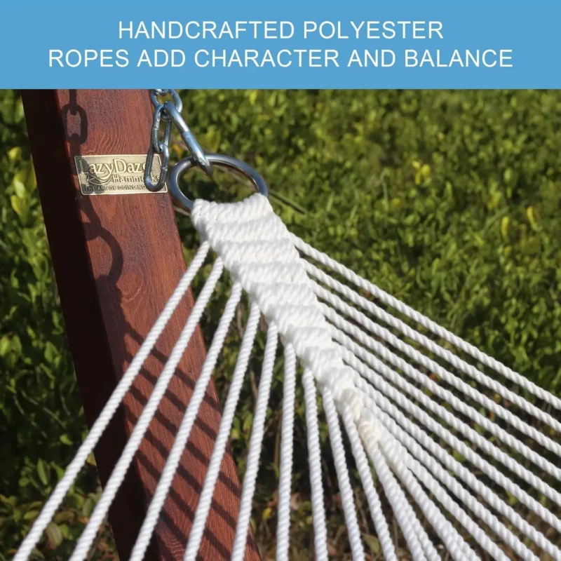 12 FT Double Quilted Hammock with Spreader Bars - 450 lbs Capacity for Backyard & Patio - Image 5