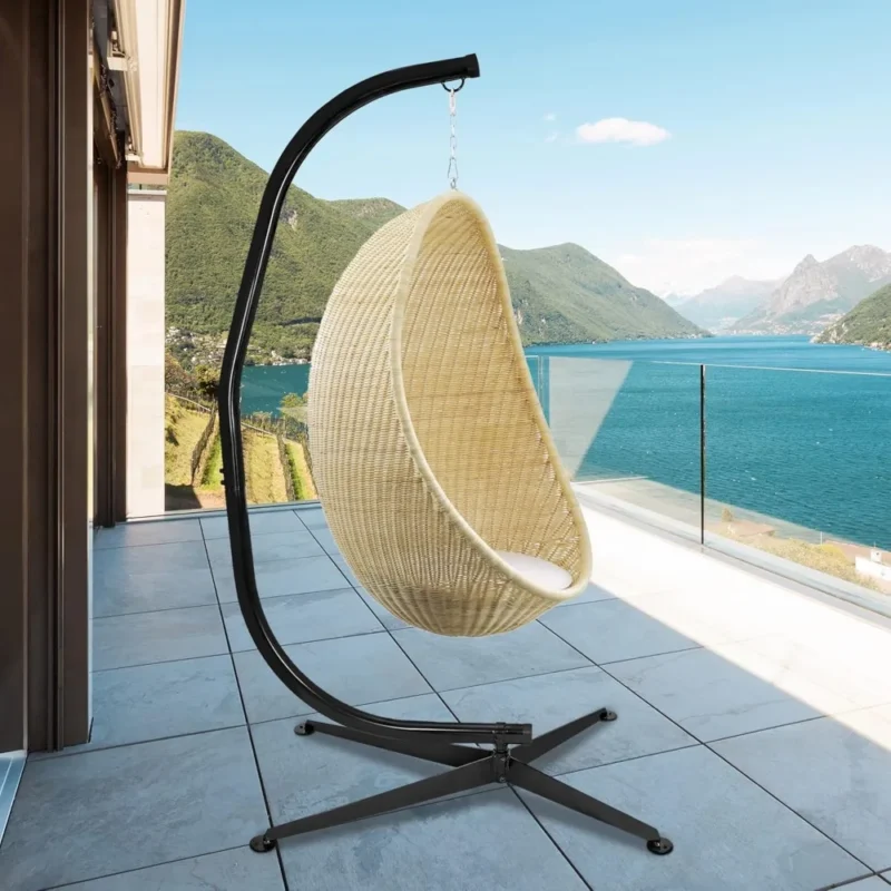 Heavy Duty Metal Hammock Chair C-Stand - 330 lbs Capacity for Indoor & Outdoor Use - Image 2